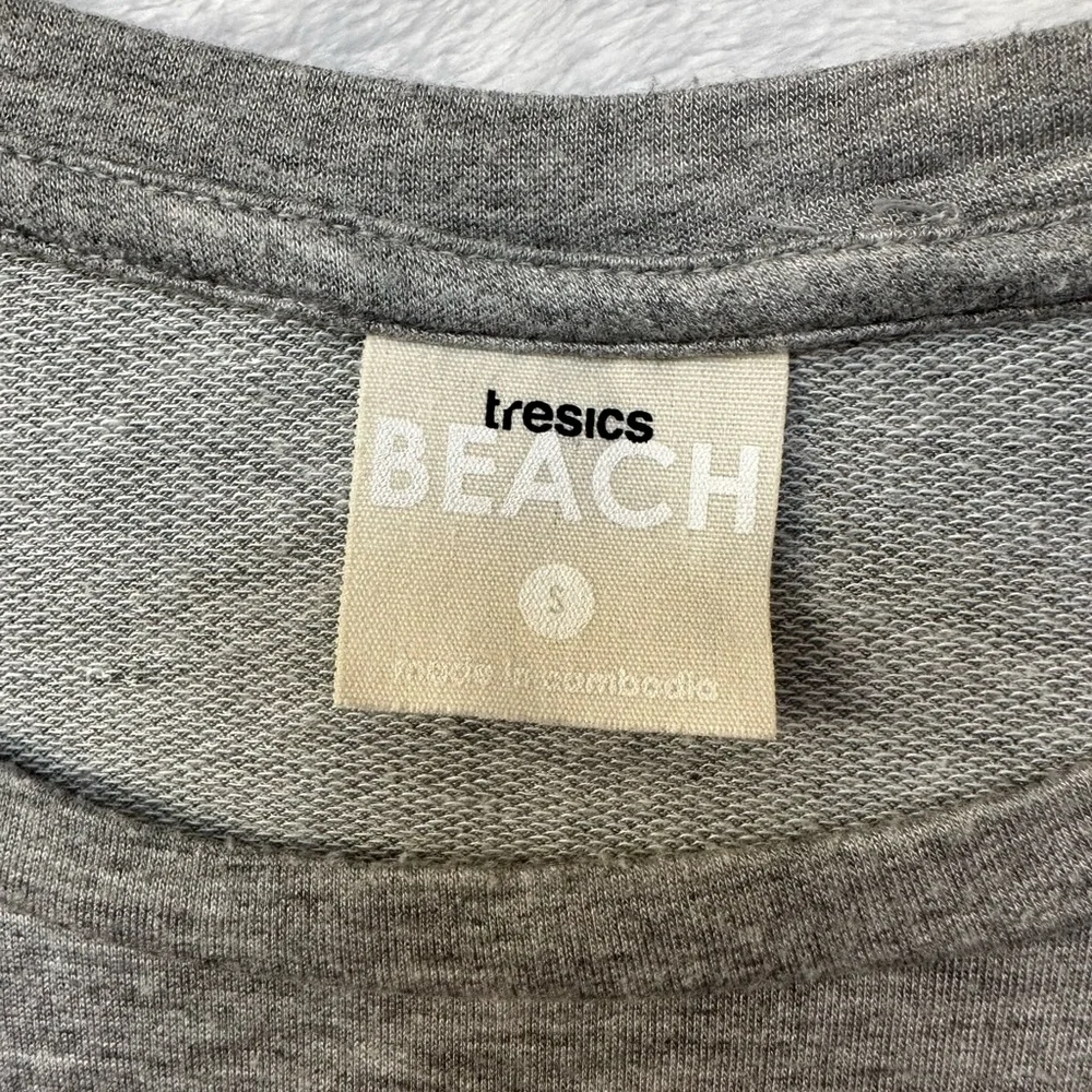 Tresics Beach Short Sleeve Cover Up in Gray - Size Small